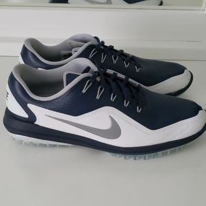 Nike Lunarlon Golf Shoes Blue White Spikeless